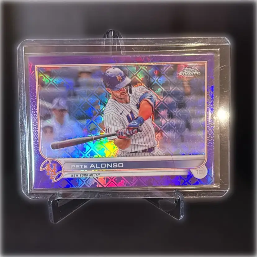 2022 Topps Chrome Pete Alonso Logofractor Purple /250 New York Mets