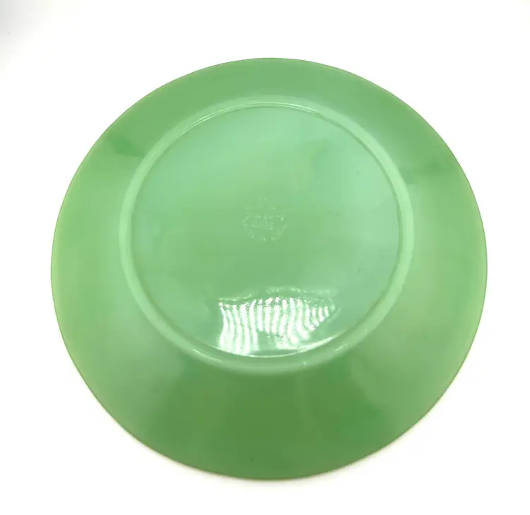 Two Vintage Fire King Glass Jadeite 9" plates