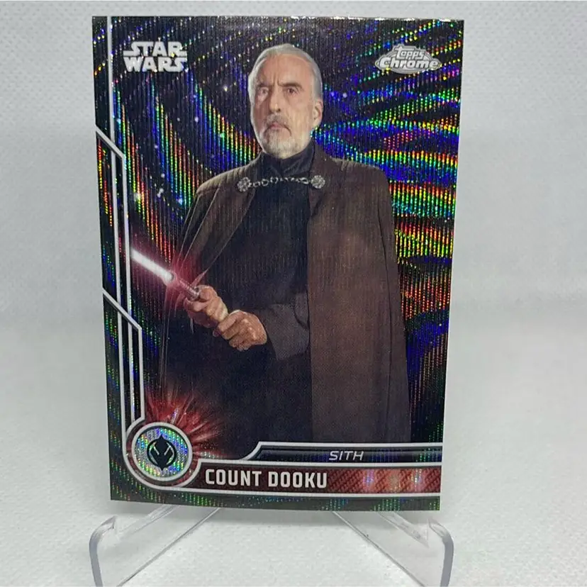 2023 Topps Star Wars Chrome Black Wave Refractor Parallel #44 Count Dooku