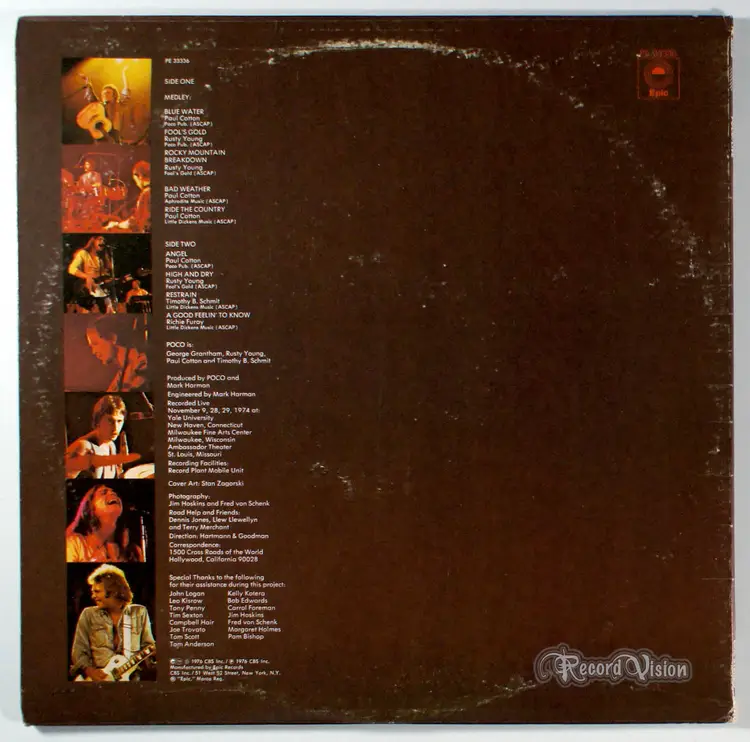 Poco - Live (1976) Vinyl LP • Country Rock, Concert, Angel, Restrain