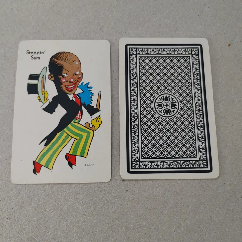 1 single swap card. Old Maid by Whitman. 1940-1950. Steppin Sam.
