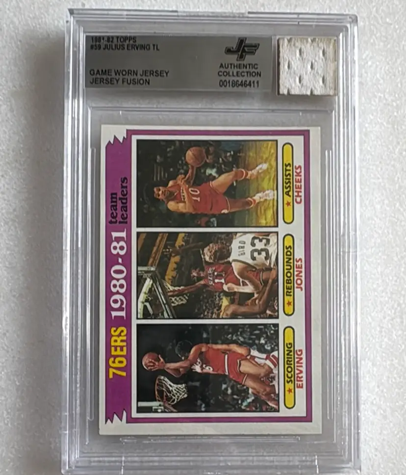 1981-82 Topps Julius Erving / Caldwell Jones / Maurice Cheeks #59 MEM