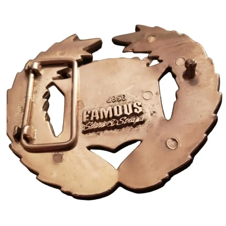 Famous Stars and Stripes American Dream Cadillac Flag Chrome Belt Buckle