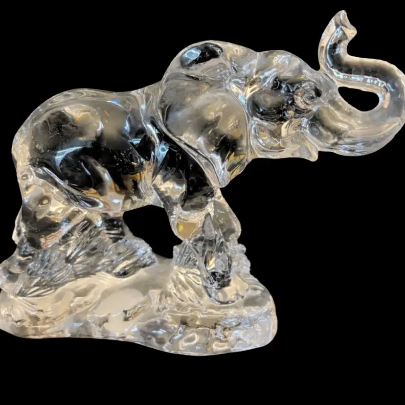 Elephant Wonders of the Wild" Lead Crystal Vintage Princess House Germany