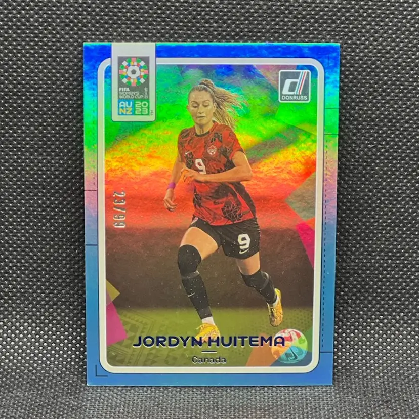 Jordyn Huitema 2023 Donruss Women’s World Cup Blue /99 Soccer Card