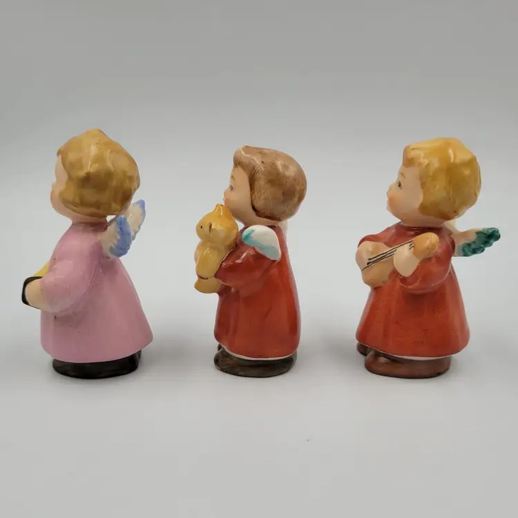 Vintage Set Of 3 Goebel Hummel Angel Figurines 3 Inches Tall