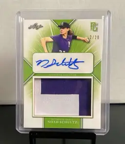 Noah Schultz 2021 Leaf Perfect Game National Showcase #/20