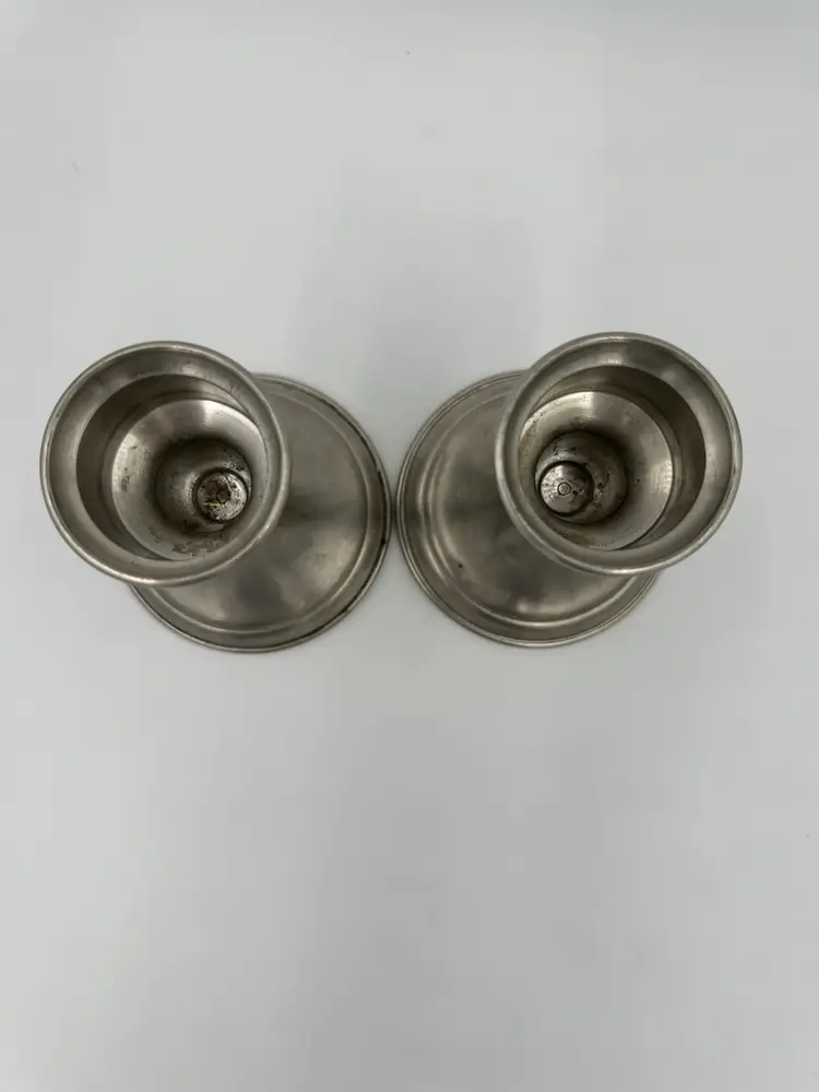 Pewter Web Weighted Candle Holders