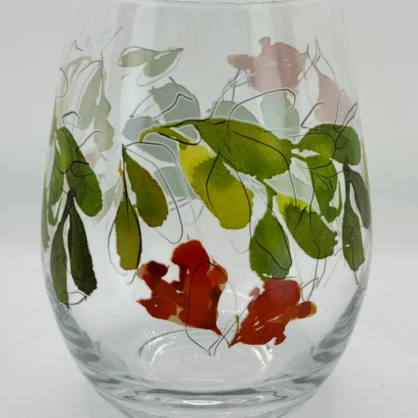 Tag Ltd. Poppy Tumbler Wine Glass Item# 207693 Made In China, Hand Wash Only