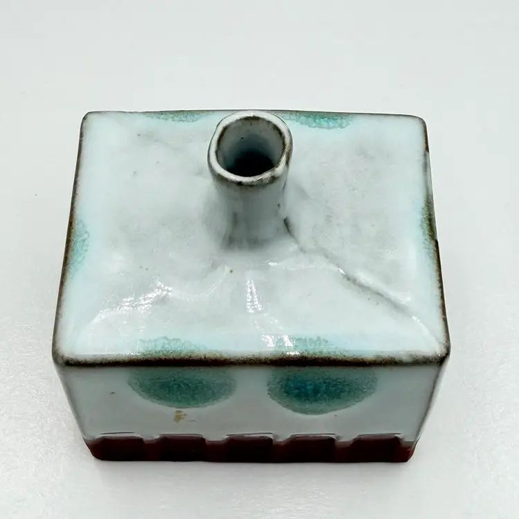 Takahashi Mcm Square Pottery Bud Vase