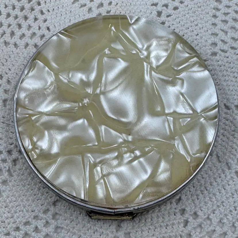 Vintage Mother Of Pearl Travel Mirror