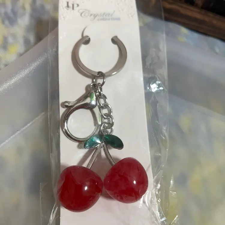 3pc Cherry Keychain Bag Purse Charm