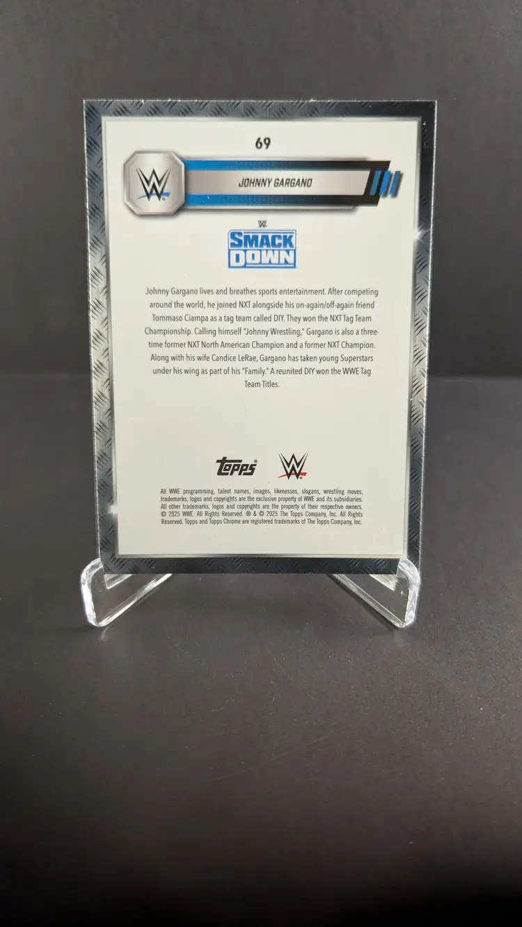 Johnny Gargano 2025 WWE Topps Chrome PRISM Refractor