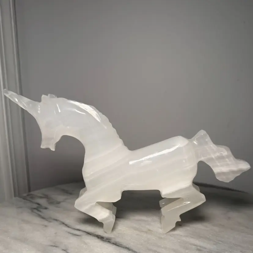 Beautiful Onyx Unicorn Statue
