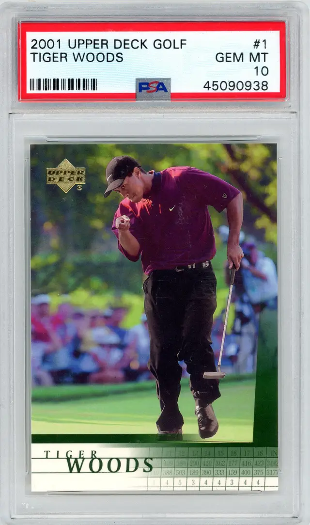 2001 Upper Deck Golf TIGER WOODS #1 RC Rookie PSA 10 GEM MINT