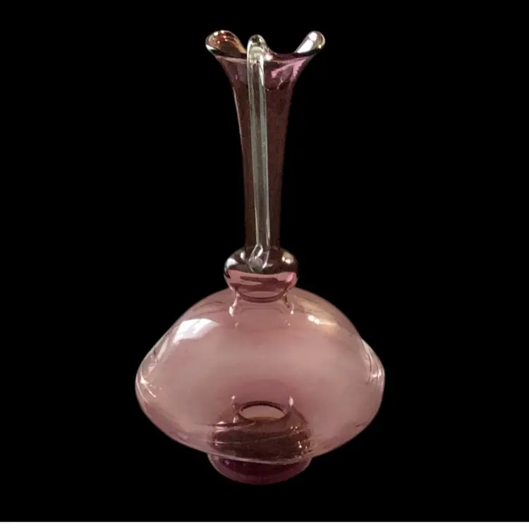 Dainty Vintage Handblown Amethyst Glass Cruet Or Vase