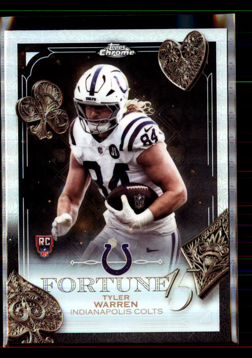 Tyler Warren 2025 Topps Chrome Refractor Fortune 15 #F15-30 - (142) - Indianapolis Colts