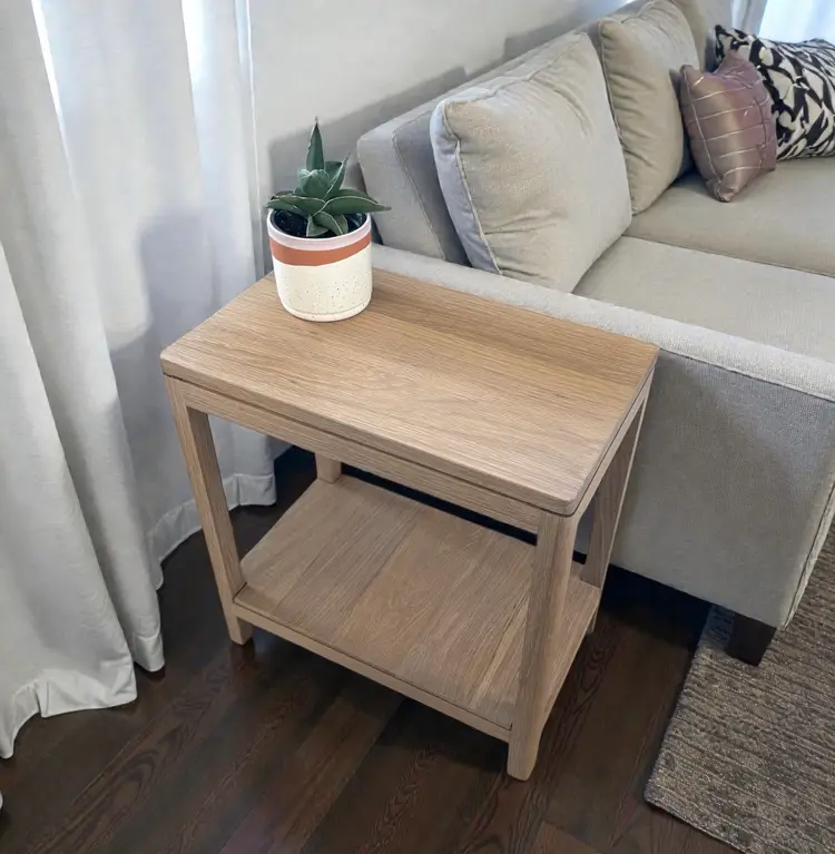 Solid White Oak Modern Side Table – Handcrafted Minimalist End Table | Sopris