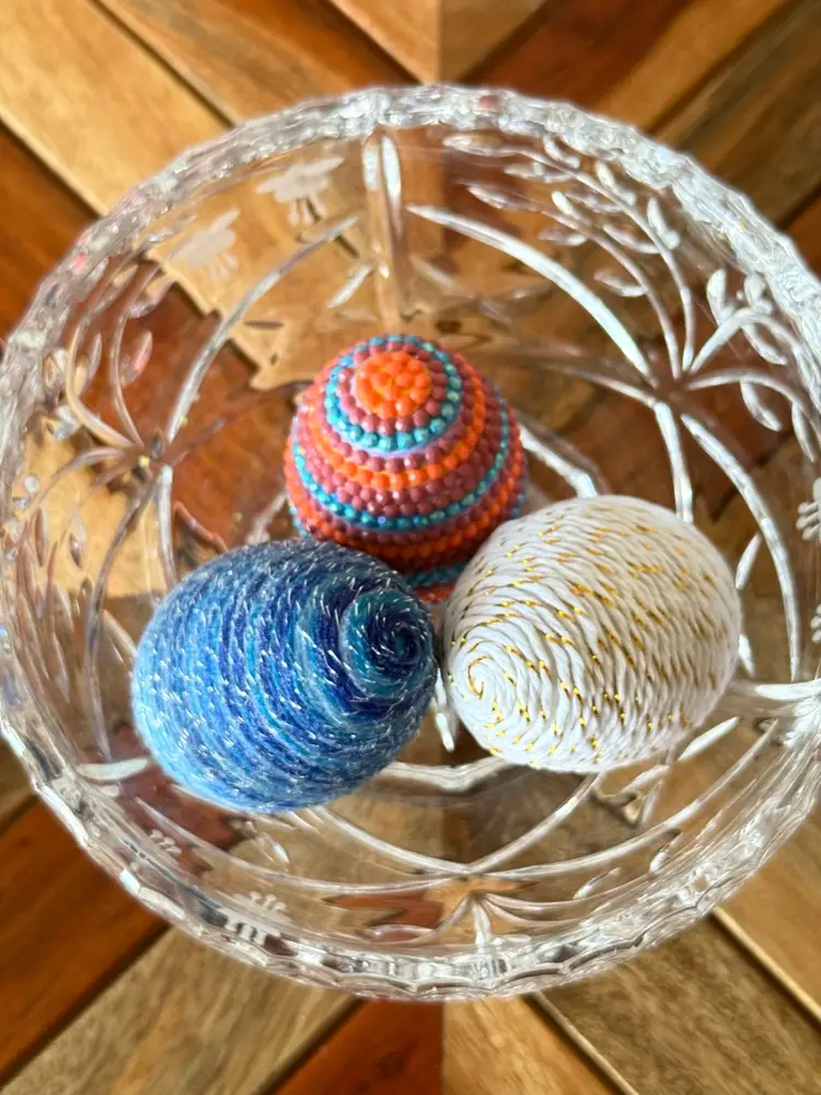 Custom Decorated Easter Eggs Set Of 3