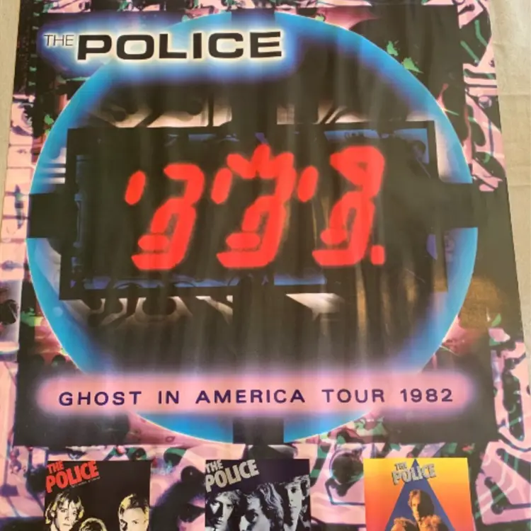 VINTAGE 1982 Police ‘Ghost In The Machine’ tour record store promo poster