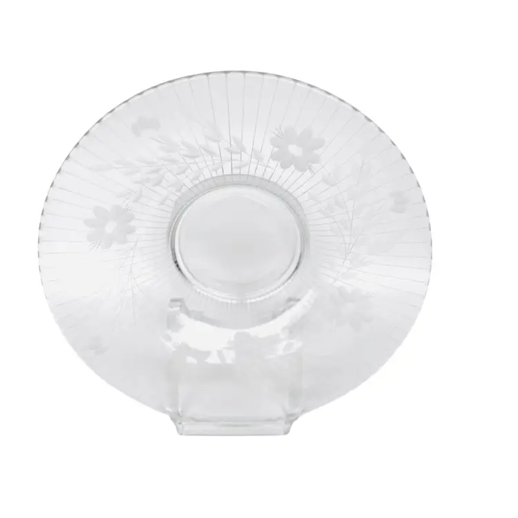 Vintage Glass Serving Plate Deco Style Console Dish