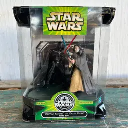 Star Wars Power of the Jedi Deluxe Figures Obi-Wan & Darth Vader Final Duel NIB