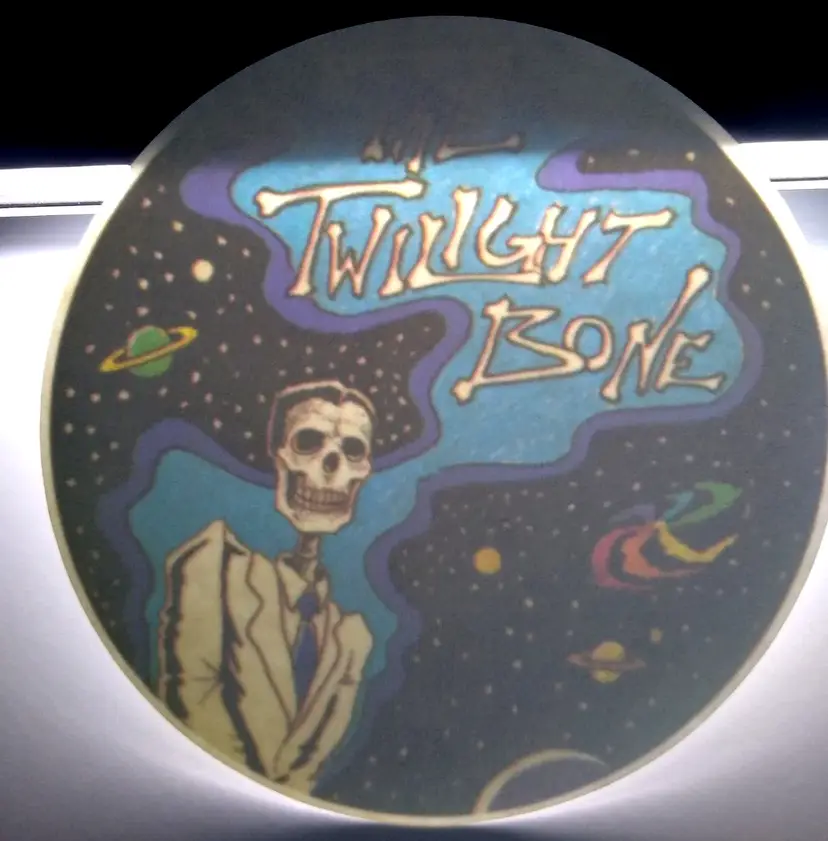 Grateful Dead The Twilight Bone Skeleton Planets Space Original Car Window Decal
