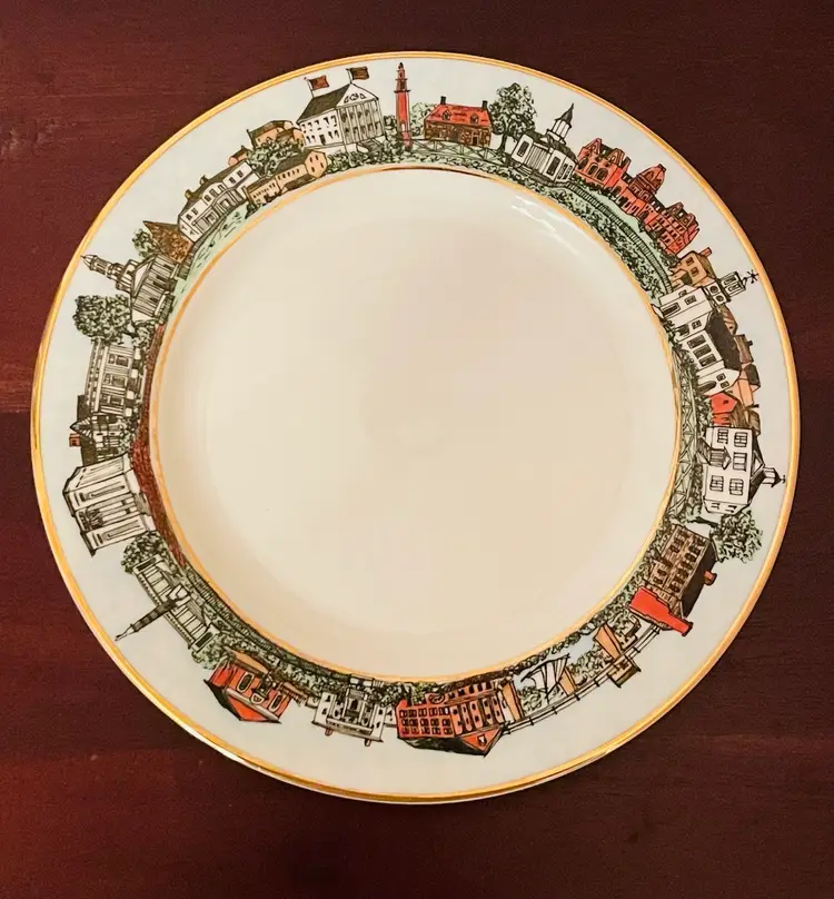 Historic Richmond Plate Limited Edition 101/950 Hand Painted Porcelain Cheryl Lyon Virginia City Plate 8 Inch