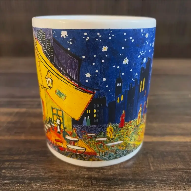 Starbucks Coffee Colorful Street Café Scene Mug Collectible Art Cup