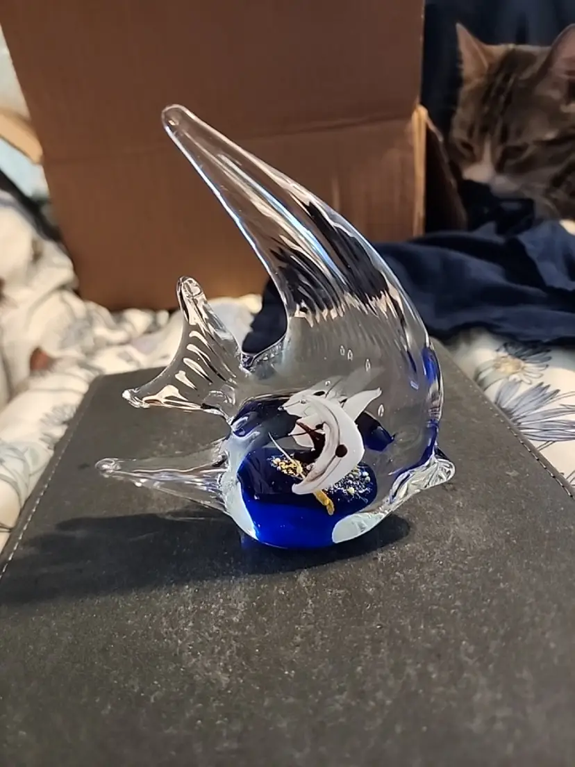 Art glass Angel fish paper weight