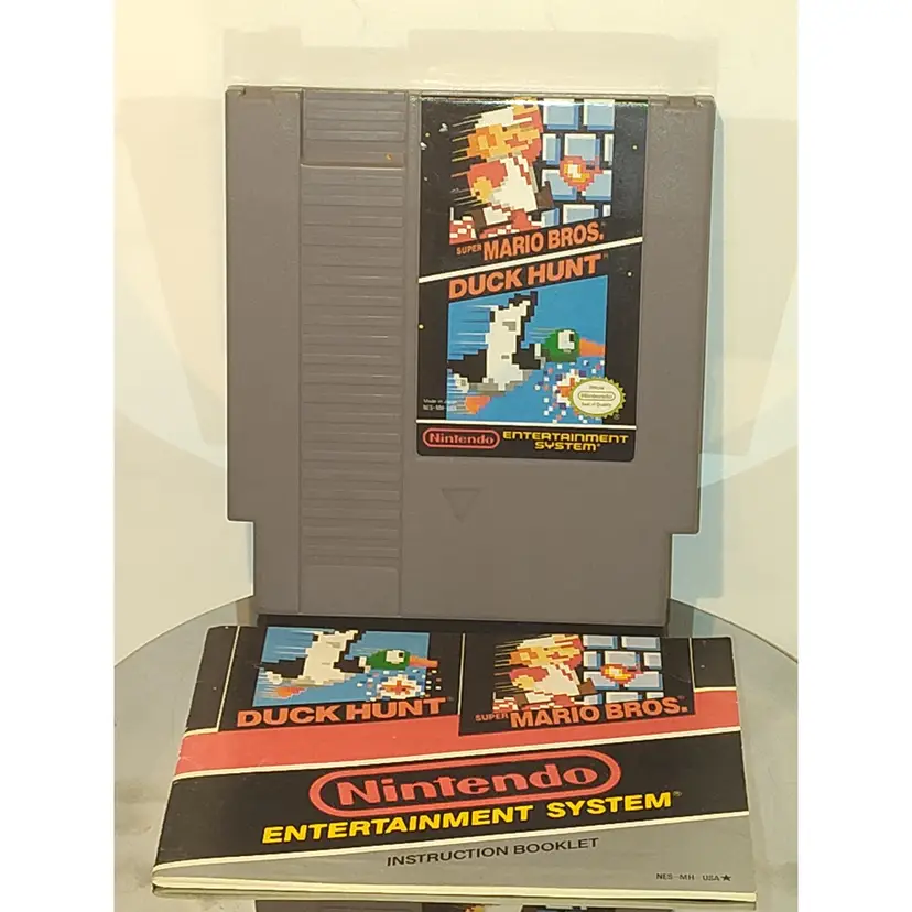 Super Mario Bros. / Duck Hunt NES, 1985 Cartridge & Manual - Cleaned & Teste
