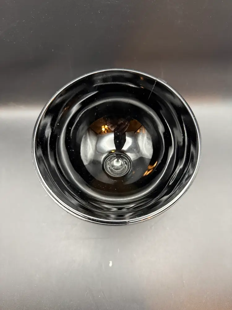 Black Glass Footed Desert Coupe