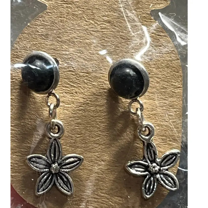 Black Faux Pearl Earrings Made By Me