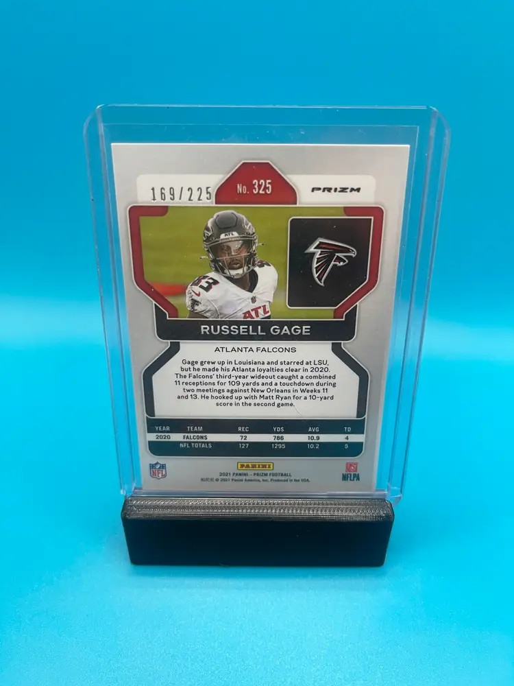 Russell Gage Purple Prizm Atomic /225 Tampa Bay Bucs