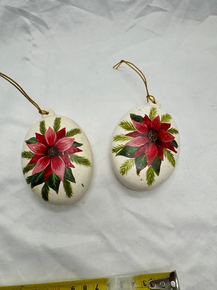 VTG Ceramic Hand Painted Ornaments