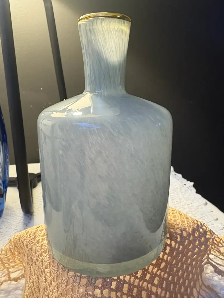 Blown Glass Grey Vase