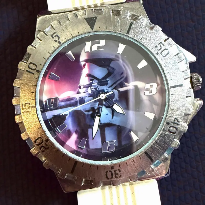 Star Wars Storm Trooper Accutime Watch Working - Chunky