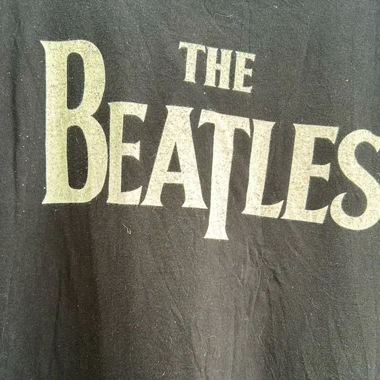 Vintage Style Beatles Scoop Neck Black T-Shirt 2012 