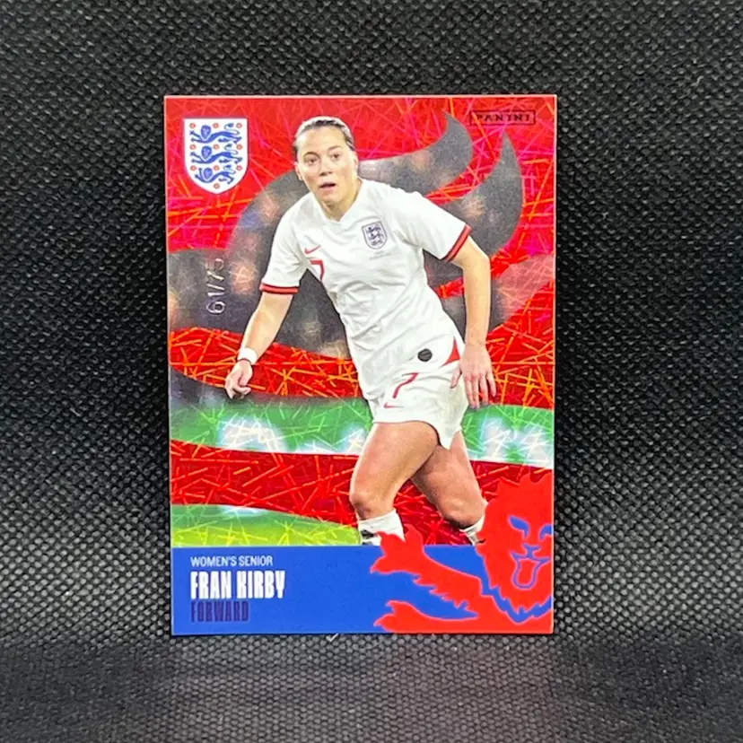 Fran Kirby 2022 Panini The Best Of England Women Red Laser Foil /75 Chelsea Soccer Card
