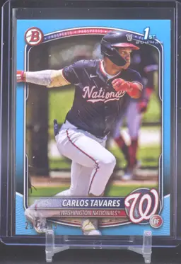 2025 Bowman Sky Blue 1st Bowman /499, Carlos Tavares, Washington Nationals