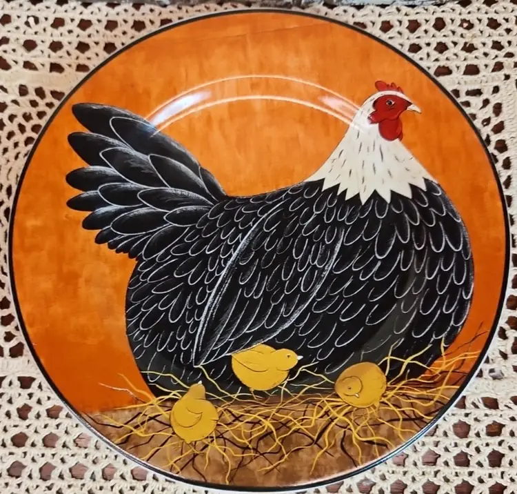 Set of 3 Sakura Oneida Warren Kimble Hen Chicken Plates Henny & Penny 8"
