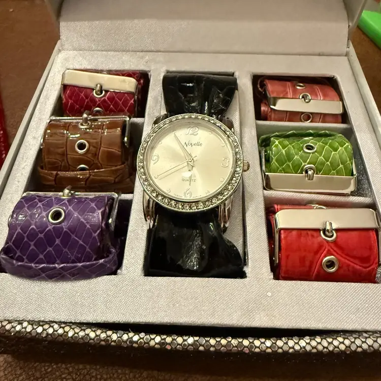 Novel Watch With Interchangeable Faux Leather Bands Will Have A New Battery