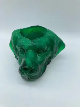 Vintage Slag Glass Dog Toothpick Holder Retriever #2