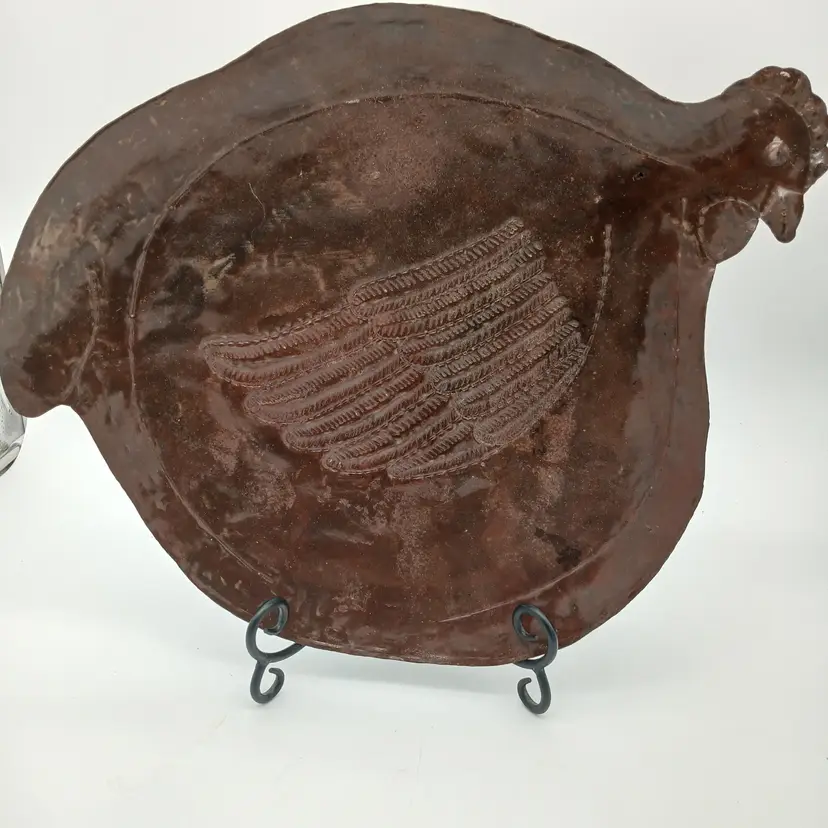Folk Art Metal (Tin?) Chicken