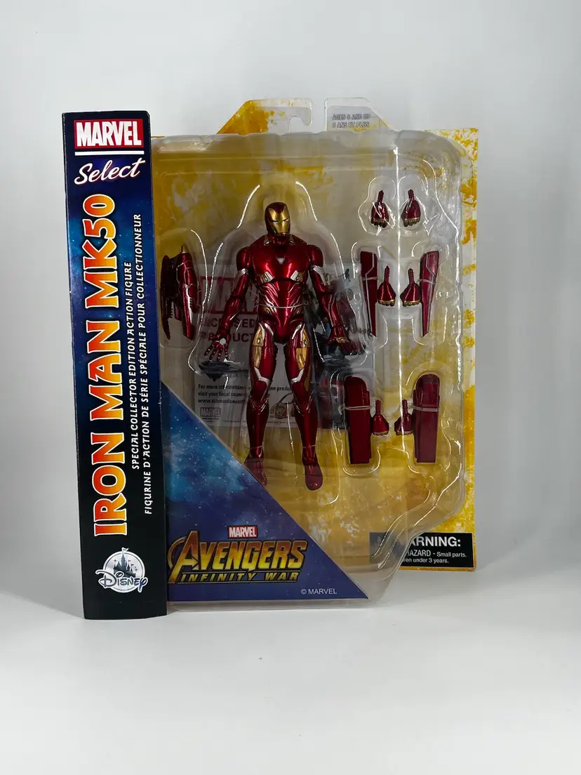 Marvel Select Infinity War Iron Man. NIB. Disney exclusive MK50 Iron man