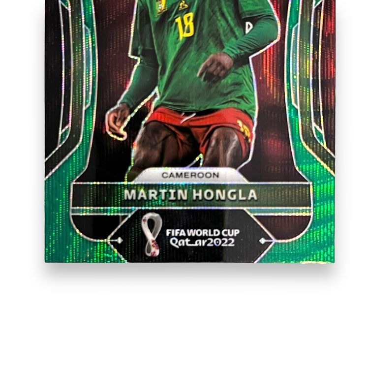 Martin Hongla RC 2022 Prizm FIFA World Cup Rookie Green Wave Color Match