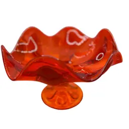 Viking Six Pedal Amberina Pedestal Bowl