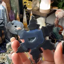 Druzy Agate Snowflake 16a