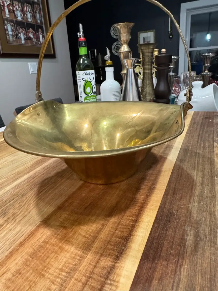 Vintage Brass Basket