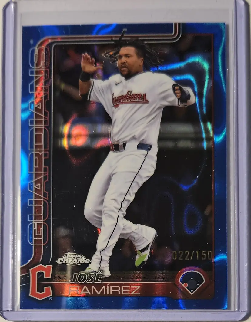 2025 Topps Chrome Blue Lava Jose Ramirez 022/150